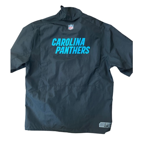 Nike NFL On Field Carolina Panthers Sideline Coach Short Sleeve Half-Zip Medium - Picture 2 of 5